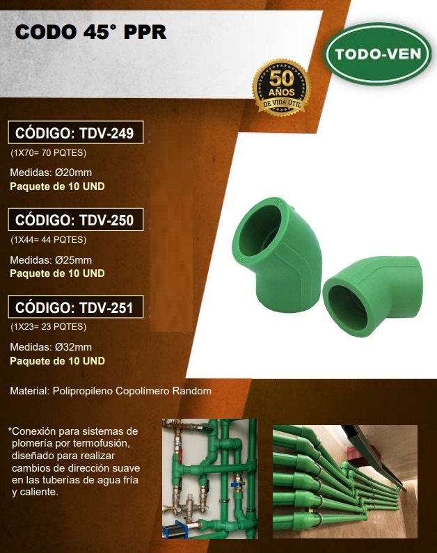 CODO 45° PPR - 32MM - UND