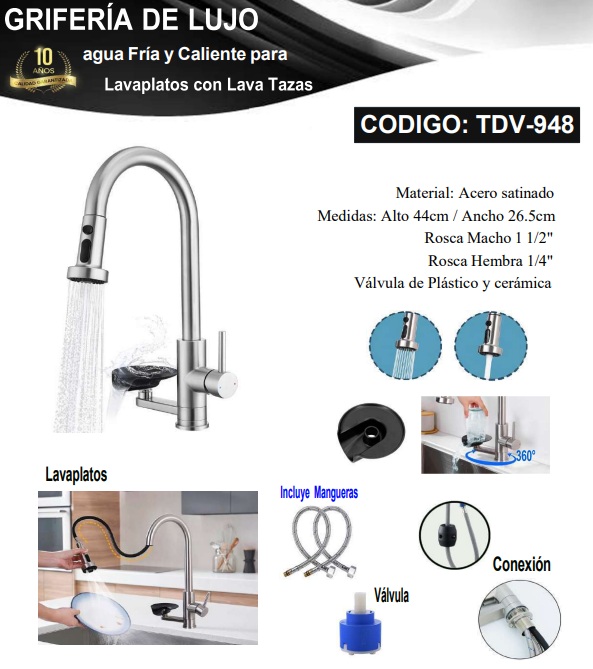 GRIF LAVAP AGUA FRIA Y CALIENTE CON LAVATAZA